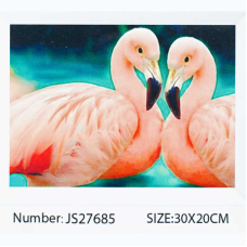 Алмазна мозаїка JS 27685 (50) “TK Group“, 20х30 см, “Фламінго”, в коробці