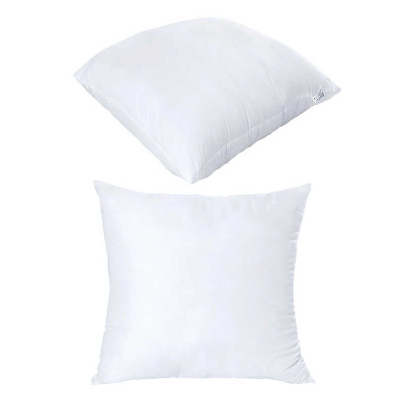 гр Подушка “White“ 40200212 мікрофібра, силіконізоване волокно, блискавка,  70*70см, біла (1) “Homefort“