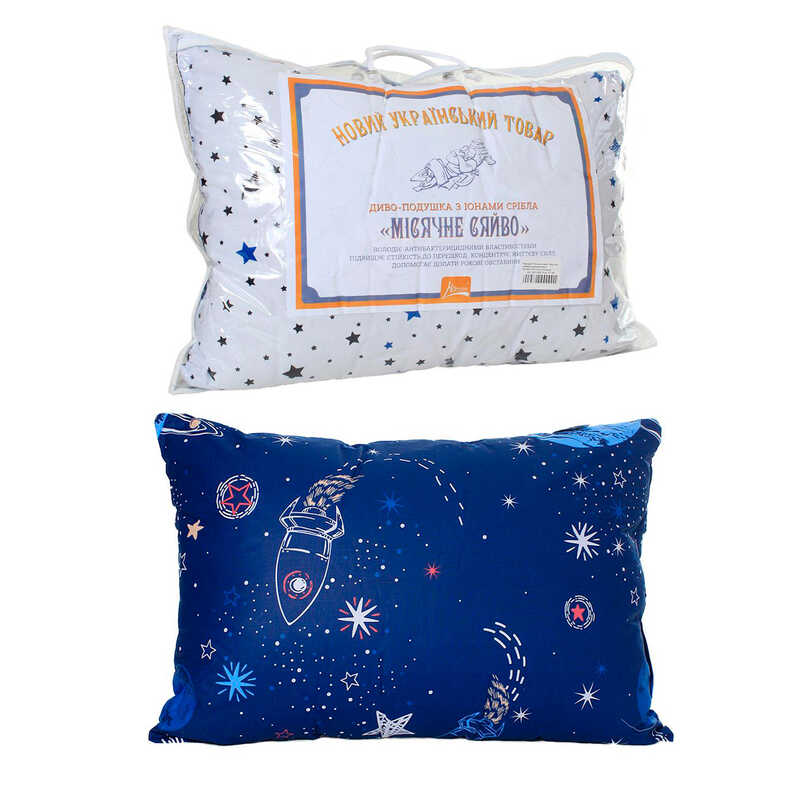 гр Подушка “Місячне сяйво“ 4010062 бавовна набивна, силіконізоване волокно, 50*70 см., кольорова (1) ВИДАЄТЬСЯ МІКС, “Homefort“
