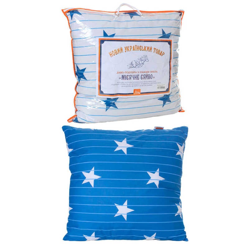 гр Подушка “Місячне сяйво“ 4010063 бавовна набивна, силіконізоване волокно, 70*70 см.,  кольорова (1) “Homefort“