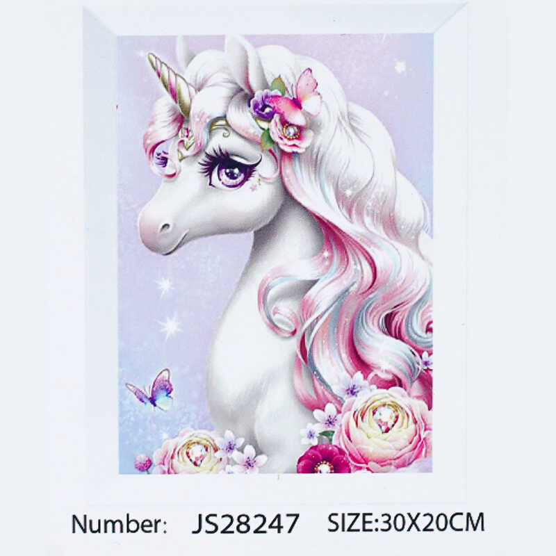 Алмазна мозаїка JS 28247 (50) “TK Group“, “Єдиноріг”, 20х30 см, в коробці