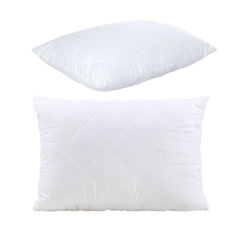 гр Подушка “Сімейна“ 3010039 стьоб мікрофібра, силіконізоване волокно, 40*60 см., біла (1) “Homefort“