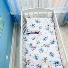 гр Постільний комплект “Ведмедик на літачку“ 92047 (1) тканина БЯЗЬ GOLD LUX, розмір 110*90 см “Bimbo“