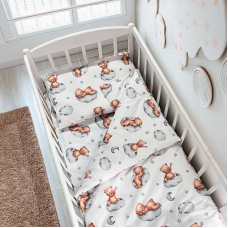 гр Постільний комплект “Ведмедик на хмаринці“ 63569 (1) тканина РАНФОРС, розмір 110*90 см “Bimbo“