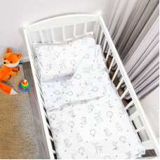 гр Постільний комплект “Лісові звірі“ 68850 (1) тканина БЯЗЬ GOLD LUX, розмір 110*90 см “Bimbo“