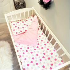 гр Постільний комплект “Полуничка“ 89608 (1) тканина ФЛАНЕЛЬ, розмір 120*90 см, “Bimbo“