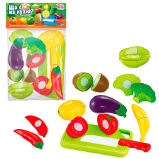 гр Продукти на липучках “Що є на кухні?” 65276 (192/2) “4FUN Game Club“, 10 елементів, обробна дошка, ніж, у пакеті