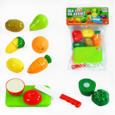 гр Продукти на липучках “Що є на кухні?” 65280 (192/2) “4FUN Game Club“, 10 елементів, обробна дошка, ніж, у пакеті