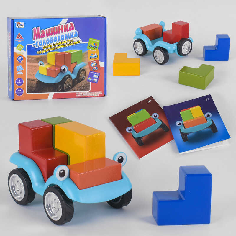 гр Розвиваюча гра “Машинка - головоломка“ UKB-B 0043 (12) “4FUN Game Club“, українською мовою, в коробці