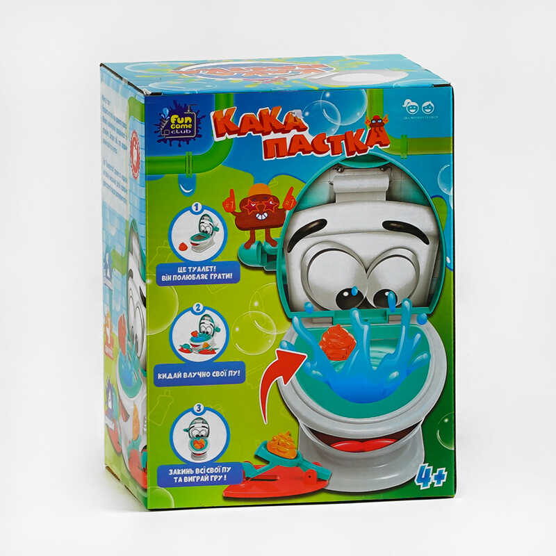 гр Розважальна гра “Какапастка“ 74187 (12) “4FUN Game Club“, унітаз, 12 пу, 2 какапульти, в коробці
