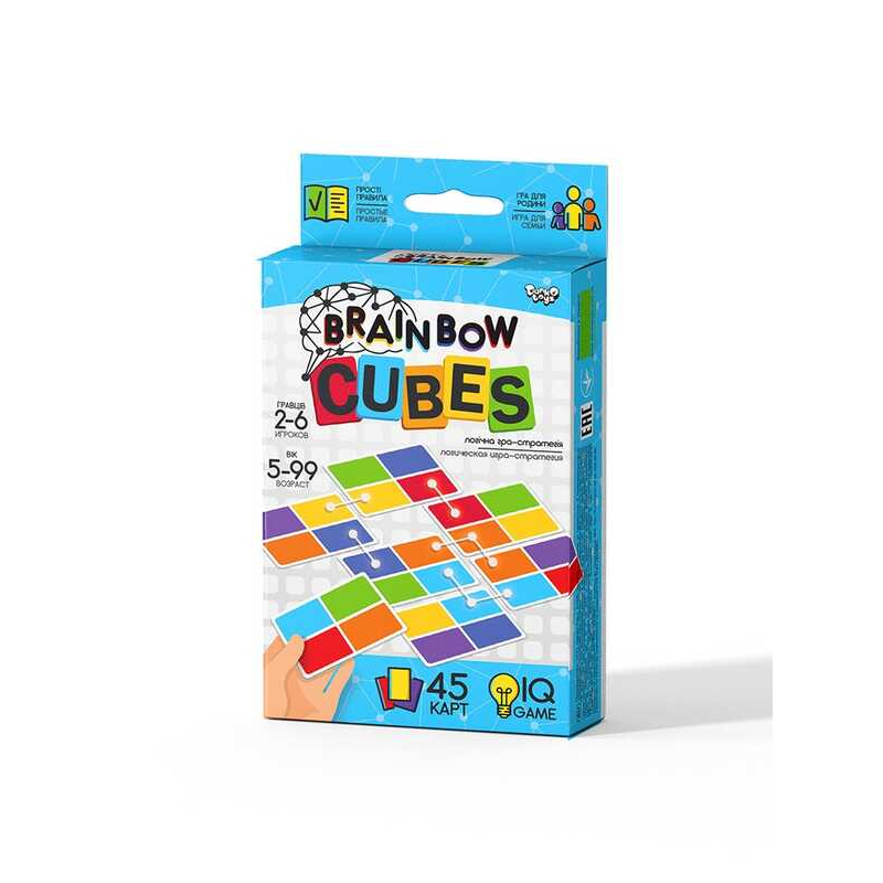 гр Розважальна настільна гра “Brainbow CUBES“ G-BRC-01-01 (32) “Danko Toys“, опис укр\рос мовами