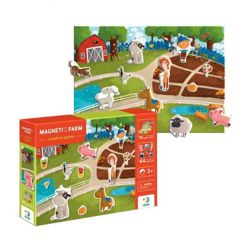гр Розвиваюча гра “Магнітна ферма“ 200206 (8) 44 елементи та планшетка “Dodo“