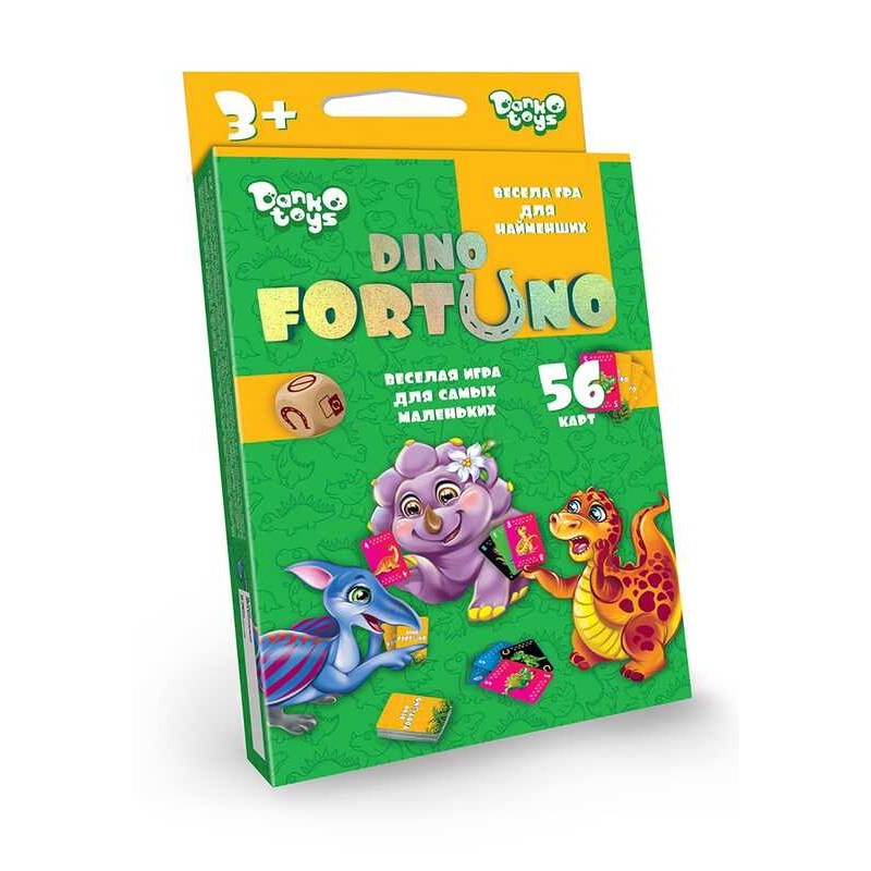 гр Розвиваюча настільна гра “Dino Fortunos“ UF-05-01 (32) “Danko toys“, опис укр\рос мовами