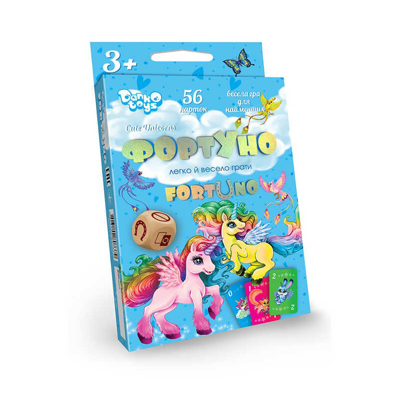 гр Розвиваюча настільна гра “ФортУно Cute Unicors“ UF-04-01U УКР. (32) “Danko Toys“