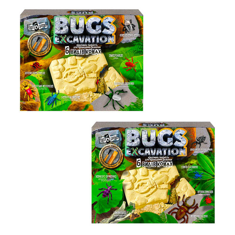 гр Розкопки “BUGS EXCAVATION“ жуки BEX-01-05U,06U (6) “Danko Toys“, у коробці