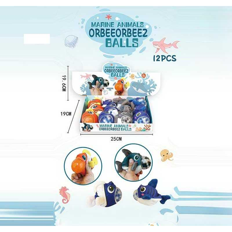 Антистрес YC 893 (12) “Морські жителі”, орбізи, в коробці, ЦІНА ЗА 12 ШТУК В БЛОЦІ