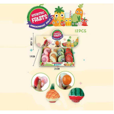 Антистрес YC 894 (12) ЦІНА ЗА 12 ШТУК В БЛОЦІ, фрукти і ягоди, текстиль, м“які орбізи, розмір - 8х8х5.5 см, у коробці