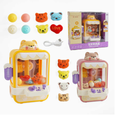 Ігровий автомат 33937 (12) 2 види, мелодії, регуляція гучності, м’які іграшки, кульки, від батарейок/мережі, в коробці