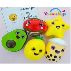 Антистрес-сквіш C 68750 (300) ЦІНА ЗА 1 ШТУКУ, пластикові очі, в пакеті, ВИДАЄТЬСЯ МІКС ВИДІВ 