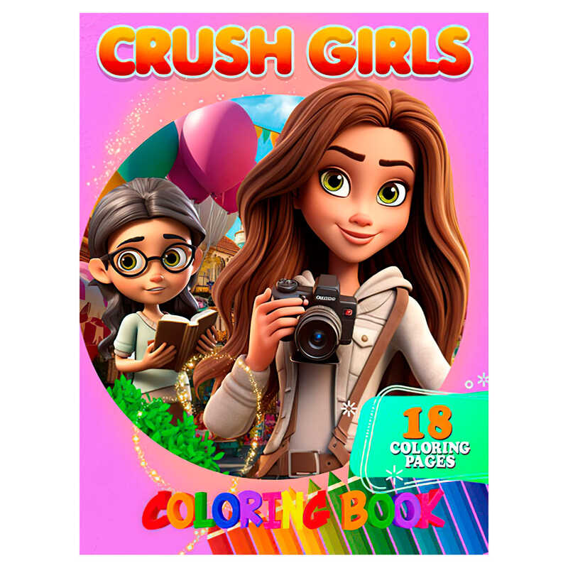 гр Розмальовка 18 кольорових малюнків “Crush Girls“ 9789655322903 (50) “Jumbi“