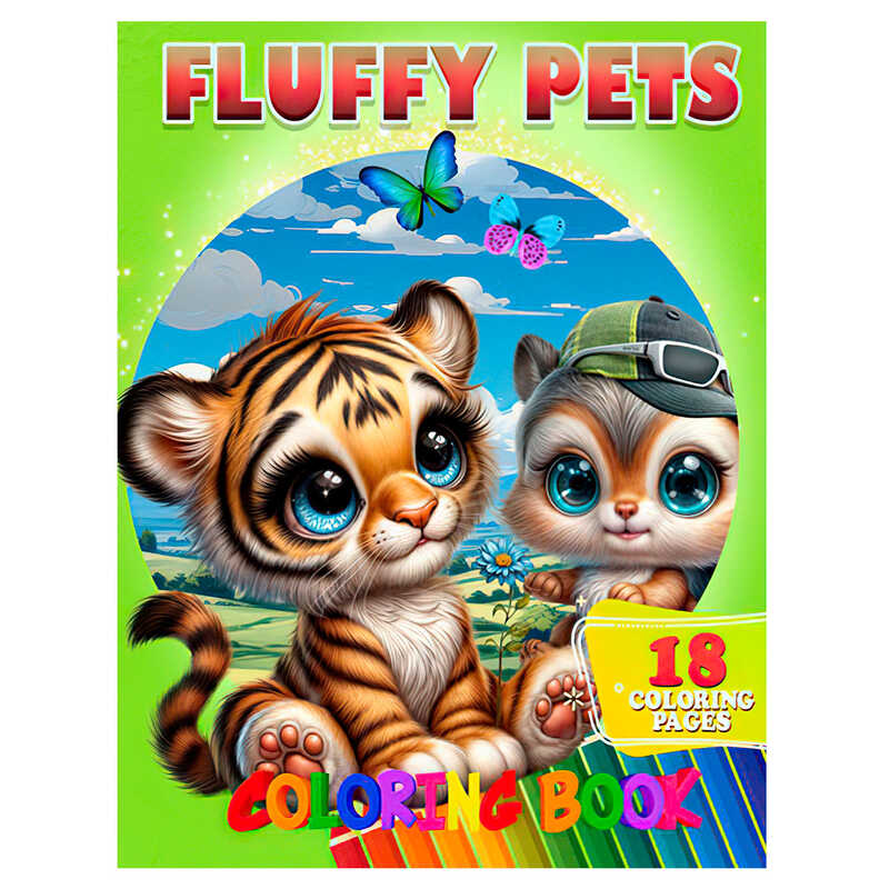 гр Розмальовка 18 кольорових малюнків “Fluffy Pets“ 9789655322927 (50) “Jumbi“