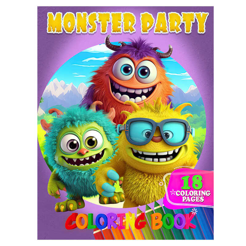 гр Розмальовка 18 кольорових малюнків “Monster Party“ 9789655322880 (50) “Jumbi“
