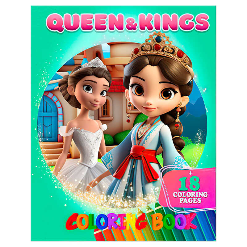 гр Розмальовка 18 кольорових малюнків “QueenKings“ 9789655322842 (50) “Jumbi“