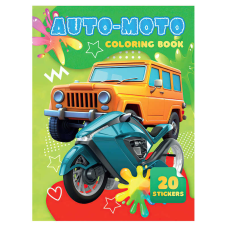гр Розмальовка 20 наліпок А4: Auto Moto 9789655323146 (50) “Jumbi“