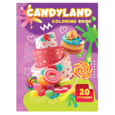 гр Розмальовка 20 наліпок А4: Candyland 9789655323184 (50) “Jumbi“