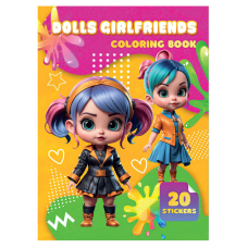 гр Розмальовка 20 наліпок А4: Dolls Girlfrends 9789655323191 (50) “Jumbi“