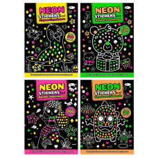 гр Розмальовка з неоновими наліпками “Neon Stickers book“ РМ-69 (16) “Апельсин“, 500+ наліпок