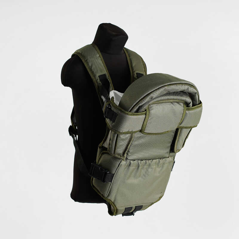 гр Рюкзак-кенгуру №8 - 1616 (1) лежачи, колір хакі, для дітей з двомісячного віку