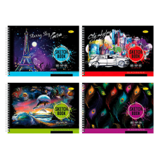 гр Скетч-бук BLACK 24арк А5 СББ-А5-24 (16) “Апельсин“