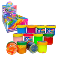 гр Слайм блискучий 32972 (1) “Пані Булька“, ЦІНА ЗА 12 ШТУК, 120 г, з наповненням, середня банка, 12 кольорів, МІКС