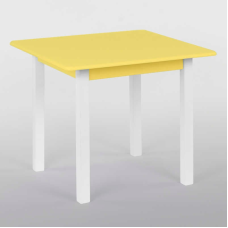 гр Столик 60 * 60 колір жовтий, квадратний (1) висота 52 см, вага 7 кг, “Ігруша“
