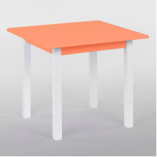 гр Столик 60 * 60 колір помаранчевий, квадратний (1) висота 52 см, вага 7 кг, “Ігруша“