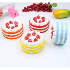 Антистрес-сквіш C 70794 (34) ЦІНА ЗА 12 ШТУК В БЛОЦІ, “Тортик“, 11х11х6 см, в пакеті