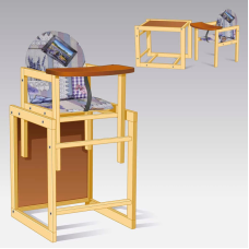 гр Стільчик малий №1121 “Абстракіція сердечка“ колір фіолетовий (1) ТМ “Мася“