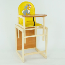 гр Стільчик / кожзам / №2021 - “Сірий зайчик“ - колір ЖОВТИЙ (1) ТМ “Мася“