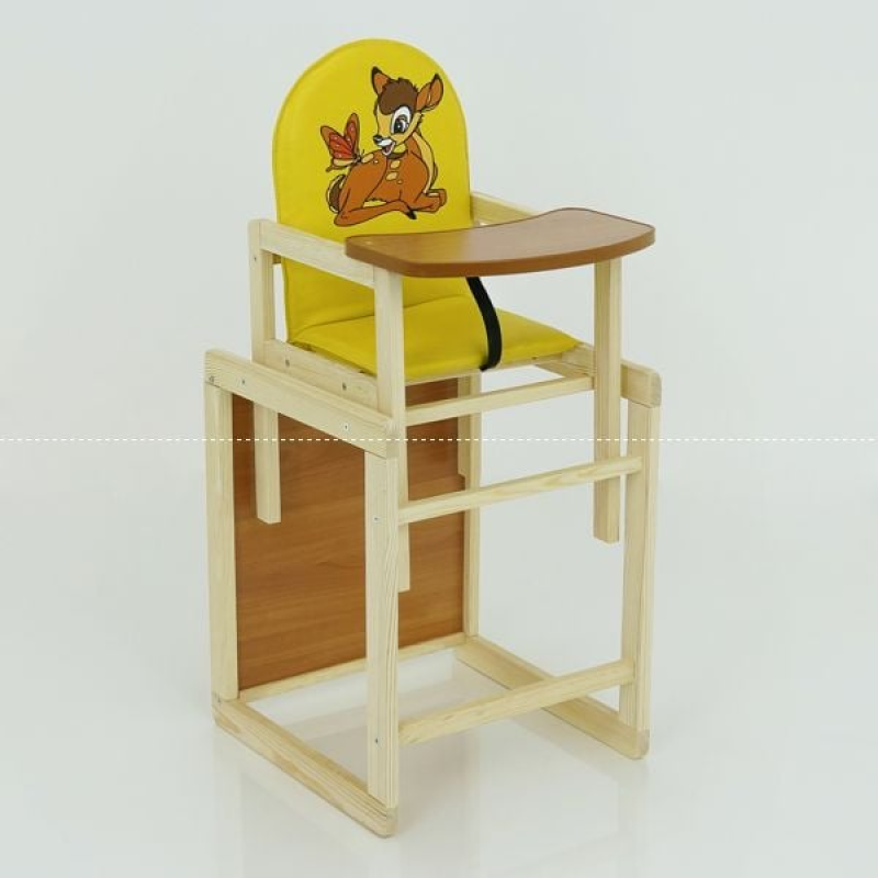 гр Стільчик / шкірзам / №2025 - “Оленятко Бембі“ - колір ЖОВТИЙ (1) ТМ “Мася“