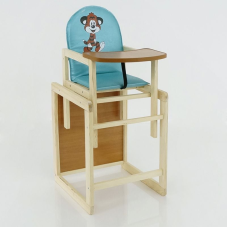 гр Стільчик /шкірзам/№2053 - “Тигр“ - колір БЛАКИТНИЙ (1) ТМ “Мася“