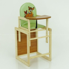 гр Стільчик /шкірзам/ №2065 - “Оленя Бембі“ - колір САЛАТОВИЙ (1) ТМ “Мася“