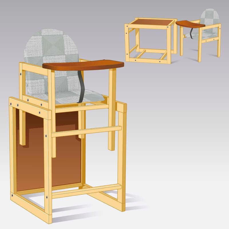гр Стільчик великий №1214 “Клітка зелена“ (1) ТМ “Мася“