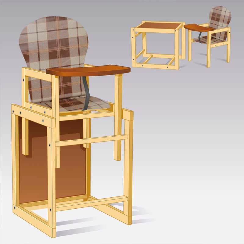 гр Стільчик великий №1215 “Клітка коричнева“ - (1) ТМ “Мася“