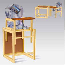 гр Стільчик великий №1221 “Абстракція-сердечко“ колір фіолетовий (1) ТМ “Мася“