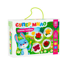 гр Супер-мило “Сонячна галявина“ 158115 (23) “Ранок“, мильна основа, масло, барвники, фігурна формочка, стаканчики, ложечка, шпатель, в коробці