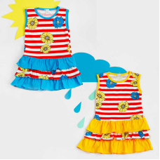 гр СФ-62 “1“ /р.122/ / смужка червона / Сарафан для дівчинки