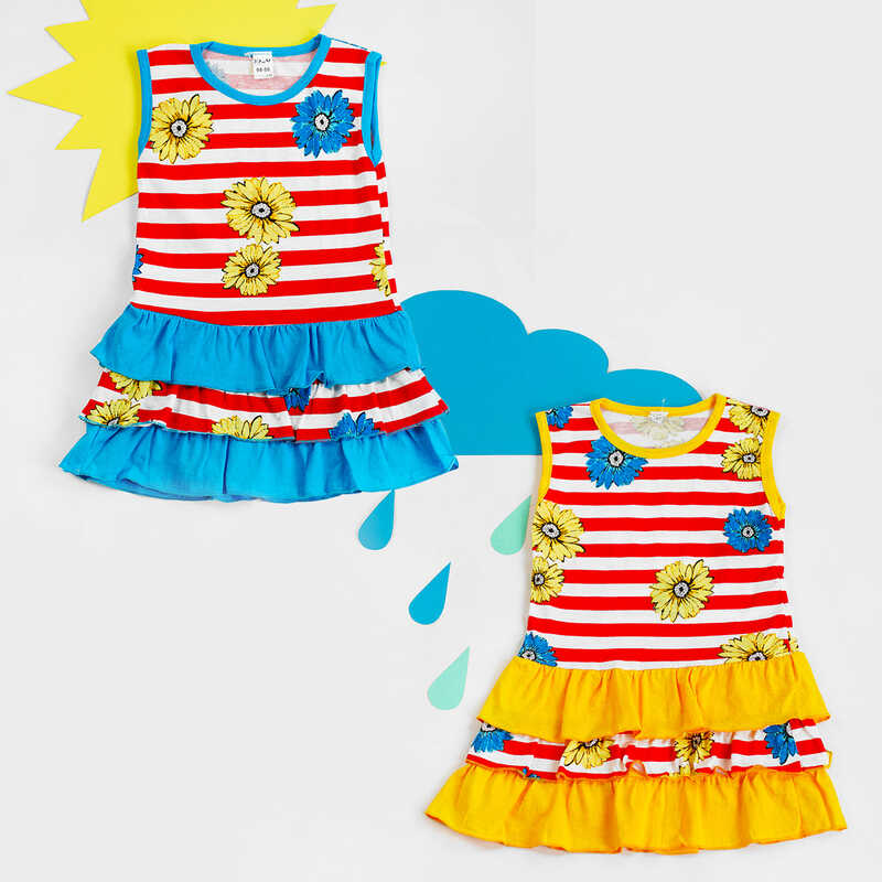 гр СФ-62 “1“ /р.122/ / смужка червона / Сарафан для дівчинки