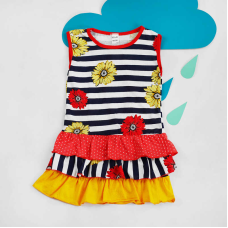 гр СФ-62 “1“ /р.122/ / смужка синя / Сарафан для дівчинки