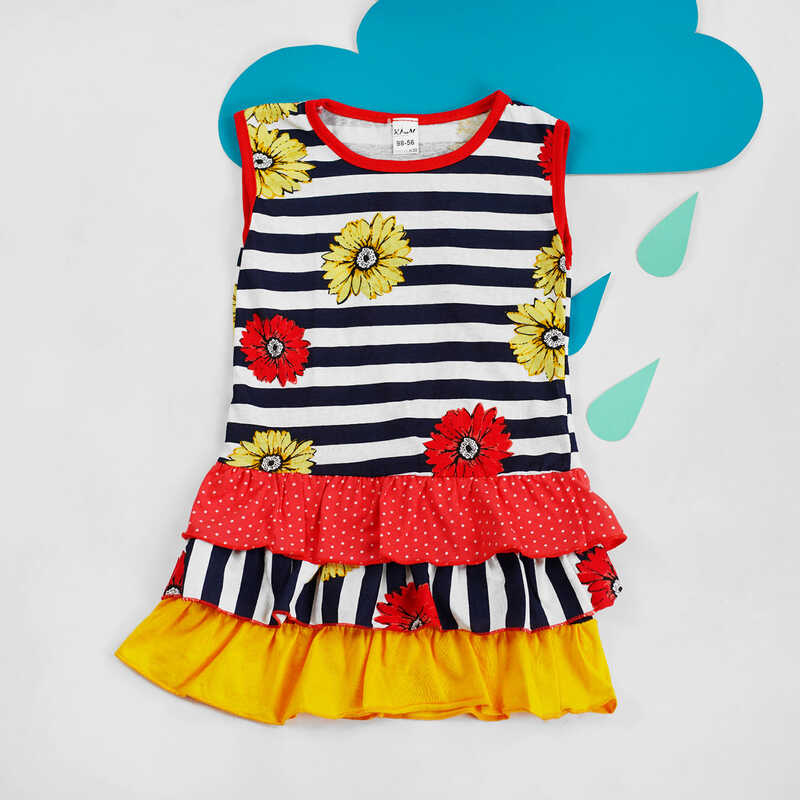 гр СФ-62 “1“ /р.122/ / смужка синя / Сарафан для дівчинки